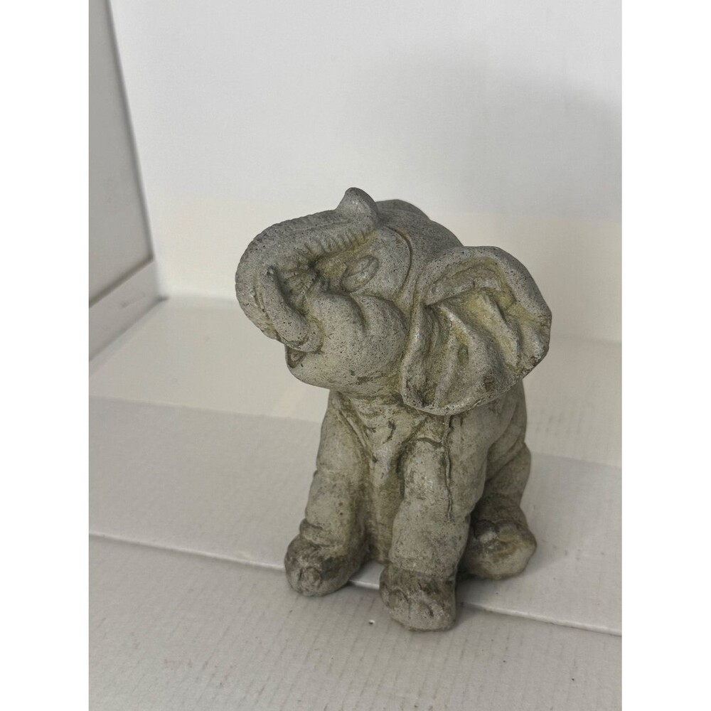 Small stone elephant figurine
